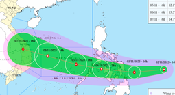 Bão Kalmaegi ngày càng mạnh thêm, khi vào Biển Đông có thể giật tới cấp 16-17