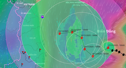 Bão số 15 dự báo đổi hướng liên tục, luẩn quẩn nhiều ngày trên biển