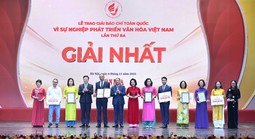 Trao Giải Báo chí toàn quốc "Vì sự nghiệp phát triển Văn hóa Việt Nam" lần ba