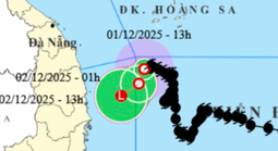 Bão số 15 suy yếu thành áp thấp nhiệt đới, dự báo nhiều tỉnh, thành miền Trung sắp mưa lớn