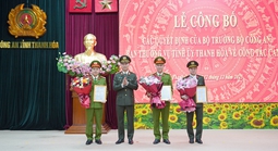 Công an Thanh Hóa trao các quyết định của Bộ trưởng Bộ Công an về công tác cán bộ