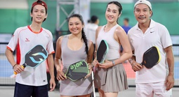 Dàn nghệ sĩ hội tụ tại giải pickleball Báo Người Lao Động