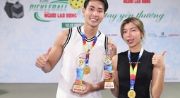 Hữu Long - Đồng Ánh Quỳnh lập "cú đúp" tại Giải Pickleball Báo Người Lao Động