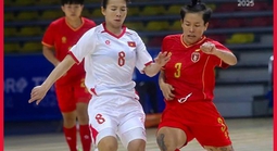 Futsal nữ Việt Nam thắng đẹp Myanmar, vào bán kết với ngôi nhất bảng