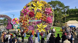 Ngắm bó hoa nặng 10 tấn, lập kỷ lục Việt Nam tại Đà Lạt