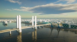 Phương án nâng tĩnh không cầu Thủ Thiêm 4 gắn với quy hoạch cảng