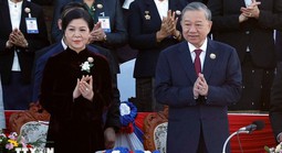 Tổng Bí thư Tô Lâm và Phu nhân dự Lễ kỷ niệm 50 năm Quốc khánh Lào