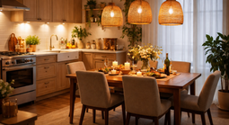 Thắp sáng góc bếp và bàn ăn