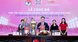Giải bóng đá Nữ Vô địch U19 quốc gia - Cúp ACECOOK 2026 diễn ra từ 7-1 đến 7-2-2026