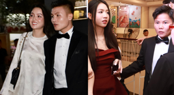 Bích Thùy sánh bước với Trần Thị Duyên, Quang Hải lịch lãm bên vợ dự Qủa bóng vàng 2025
