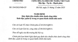 Quy định mới về tiêu chuẩn chức danh Thứ trưởng, Cục trưởng, Giám đốc sở