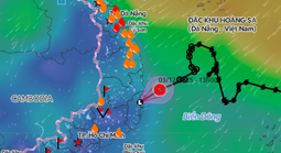Áp thấp nhiệt đới suy yếu trên đất liền, miền Trung có nơi mưa rất to