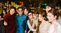 Trấn Thành và Trường Giang chúc mừng Thu Trang, Tiến Luật