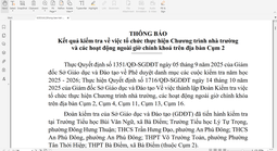 Công bố kết luận kiểm tra nhiều trường phổ thông ở TPHCM