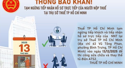 Thuế TPHCM có thông báo khẩn