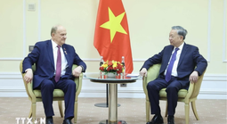 Tổng Bí thư Tô Lâm gặp Chủ tịch Đảng Cộng sản Liên bang Nga