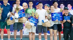 Ca sĩ Hoàng Bách, diễn viên Huy Khánh tỏa sáng ở Giải Pickleball Doanh nhân và Nghệ sĩ