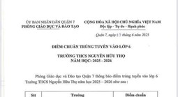TP HCM: Công bố điểm chuẩn vào Trường THCS "hot" nhất quận 7