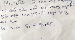 Người mẹ bỏ rơi bé trai trong rừng cao su Đồng Nai với mảnh giấy "xin lỗi con nhiều lắm"