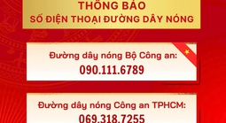 Công an TP HCM công bố đường dây nóng tố cáo tiêu cực