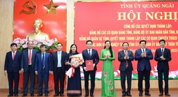 Công bố hàng loạt lãnh đạo chủ chốt ở Quảng Ngãi