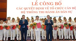 Công bố 34 Trưởng Thi hành án dân sự các tỉnh, thành phố