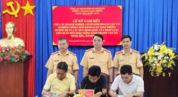 22 doanh nghiệp vận tải ở TP HCM ký cam kết chấp hành  luật giao thông