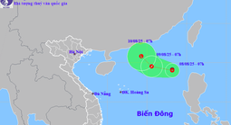 Xuất hiện áp thấp nhiệt đới mạnh cấp 8 trên Biển Đông