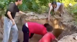 Tài xế Tí Hon và du khách cứu bé trai bị cát đè khi chơi ở Côn Đảo