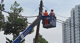 Di dời trụ điện giữa đường