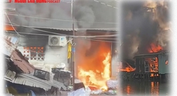 Toàn cảnh cháy lớn sát chợ Bình Trưng, người dân tháo chạy