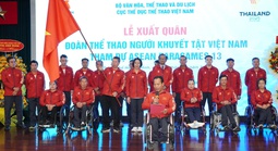 Đoàn thể thao người khuyết tật Việt Nam lên đường dự ASEAN Para Games 13