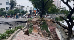 UBND phường Chánh Hưng thông tin về vụ sụt lún bờ kè kênh Tàu Hủ