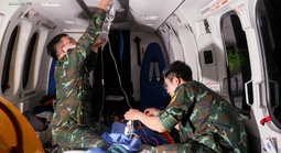 Chuyến bay đưa ngư dân nguy kịch từ đảo về đất liền cấp cứu