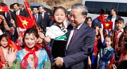 Tổng Bí thư Tô Lâm dự lễ khánh thành Trường Phổ thông nội trú liên cấp TH và THCS Si Pa Phìn