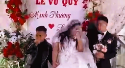 Xôn xao clip cô dâu, chú rể bị ném mắm tôm trong lễ cưới