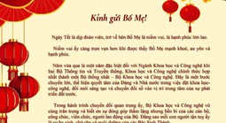 Bộ trưởng Nguyễn Mạnh Hùng gửi thư tới bố mẹ công chức, người lao động ngành KH-CN 