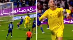 Ronaldo có "hành động lạ” khi ghi bàn sau "nổi loạn"