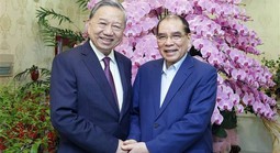 Tổng Bí thư Tô Lâm thăm, chúc Tết nguyên Tổng Bí thư Nông Đức Mạnh