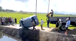 Phát hiện thi thể đôi nam nữ cùng ô tô chìm dưới đập nước