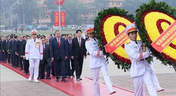 Lãnh đạo Đảng, Nhà nước viếng Chủ tịch Hồ Chí Minh nhân kỷ niệm 96 năm Ngày thành lập Đảng