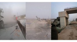 Khoảnh khắc cầu đường sắt ở Trung Quốc bất ngờ đổ sập, nhiều người thiệt mạng