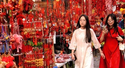 VIDEO: Phố, phường Hà Nội rực rỡ sắc Xuân