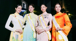 Áo dài bằng tơ không dệt đặc biệt của Trung Đinh