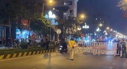 Nhóm thanh thiếu niên lạng lách, đánh võng, lao xe vào tổ công tác và hàng rào chắn