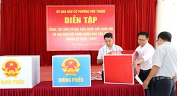Phường Phú Thuận diễn tập công tác bầu cử
