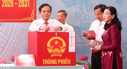 Hình ảnh lãnh đạo TPHCM tham gia bầu cử