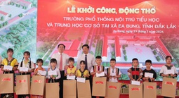 Xây trường mới cho học sinh vùng biên