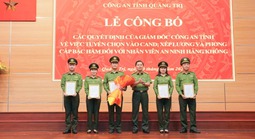 29 nhân viên an ninh sân bay Đồng Hới được tuyển vào Công an