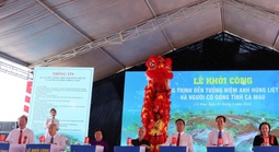 Nguyên Thủ tướng Nguyễn Tấn Dũng dự khởi công công trình có ý nghĩa quan trọng ở Cà Mau